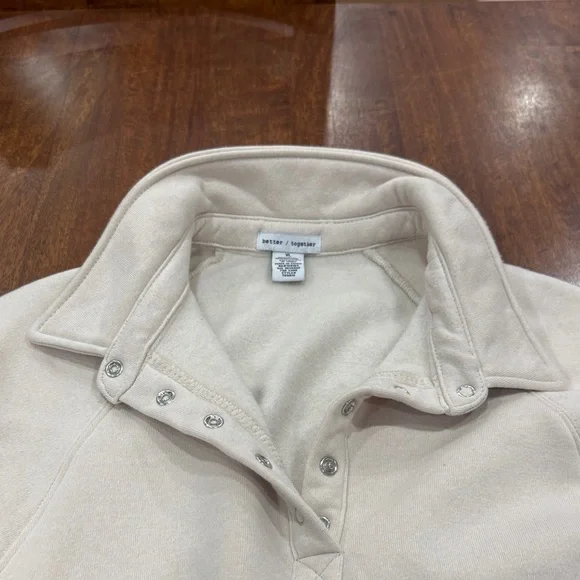 Better Together Slightly Oversized Slightly Cropped Cream Sweater - Picture 2 of 6